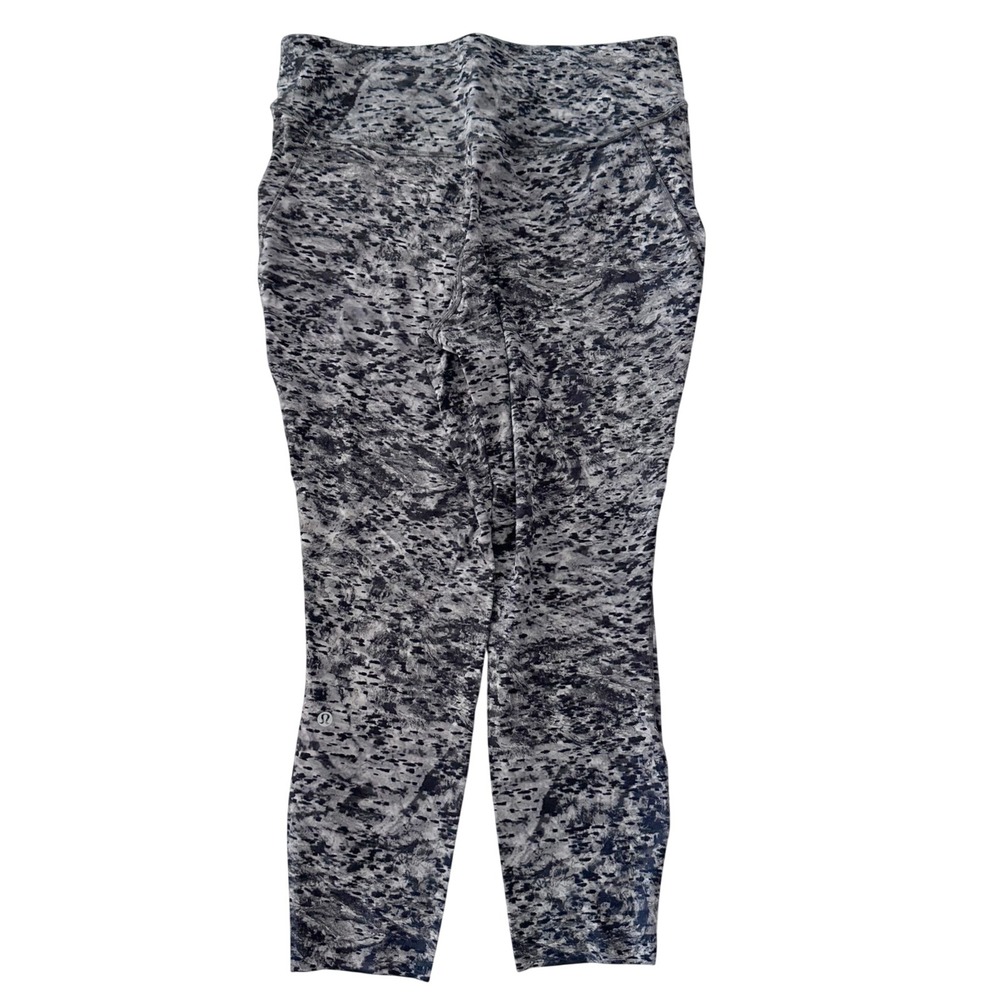Lululemon Align Crop Women 14 Spray Leopard Black Multi 23 Inseam curvy legging